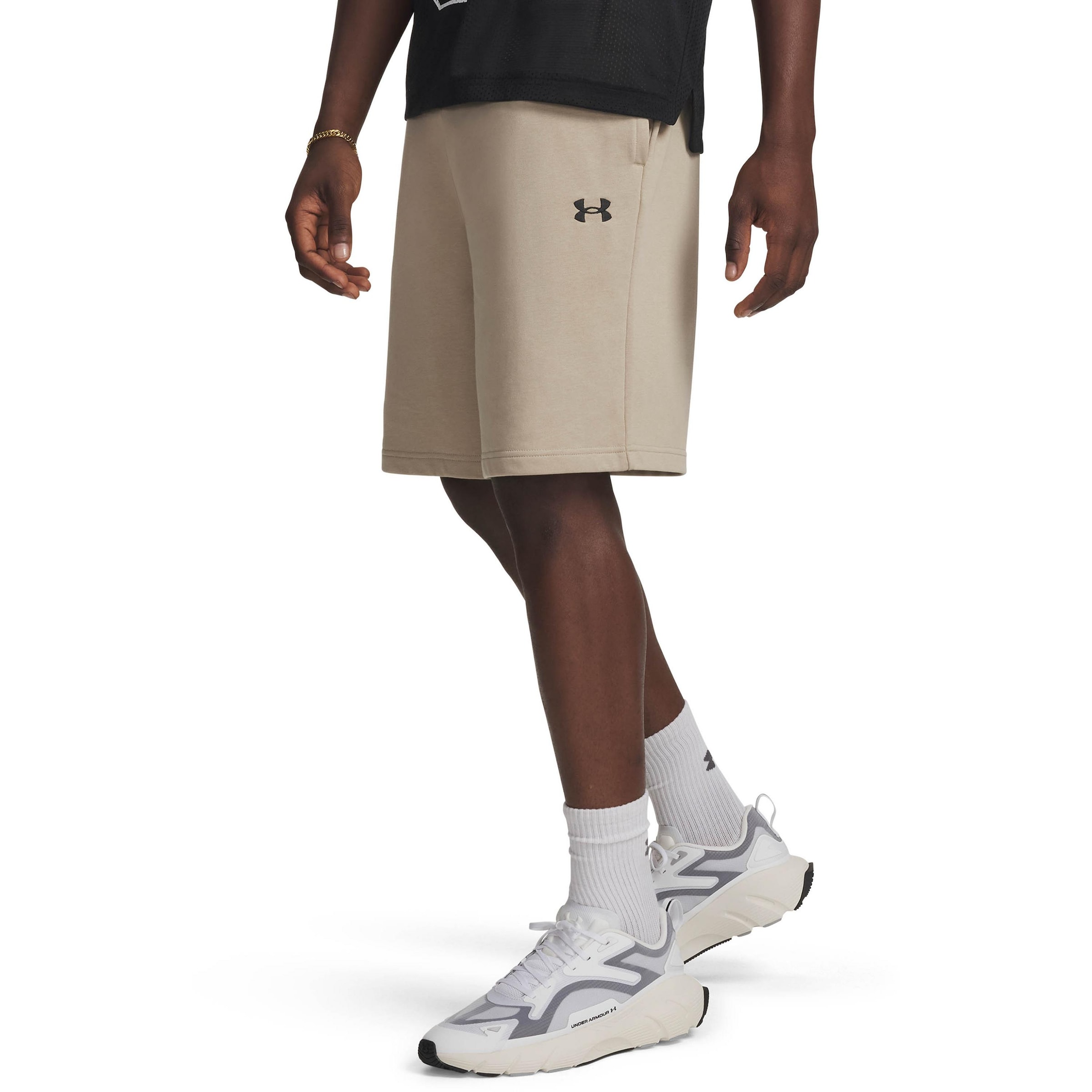 UNDER ARMOUR Loose fit Sports trousers 'Rival' in Brown: front