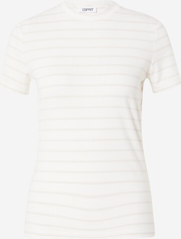 T-shirt ESPRIT en blanc : devant