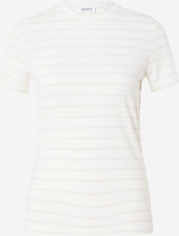 ESPRIT Тениска в бяло: отпред