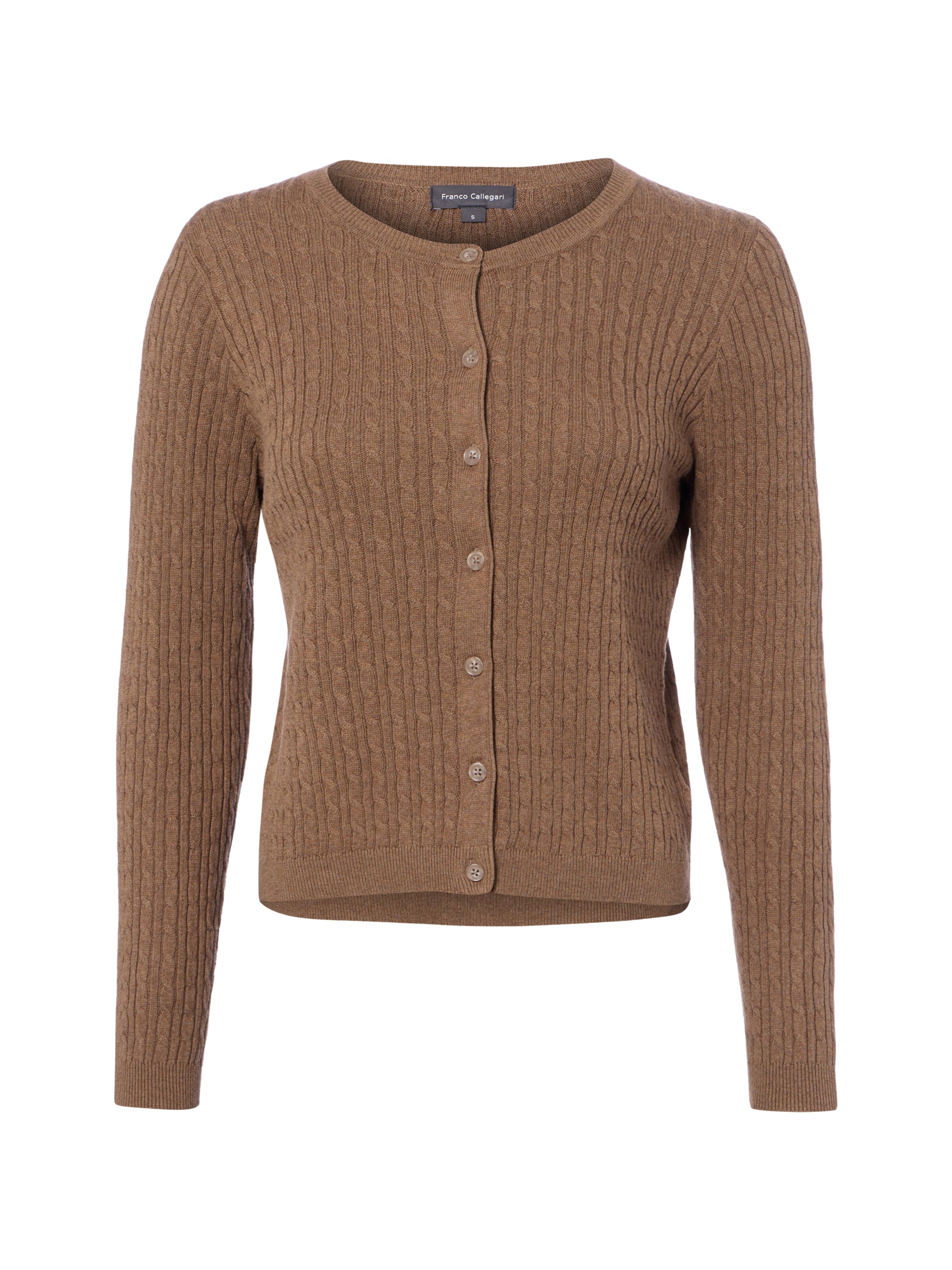 Franco Callegari Gebreid vest in Bruin: voorkant