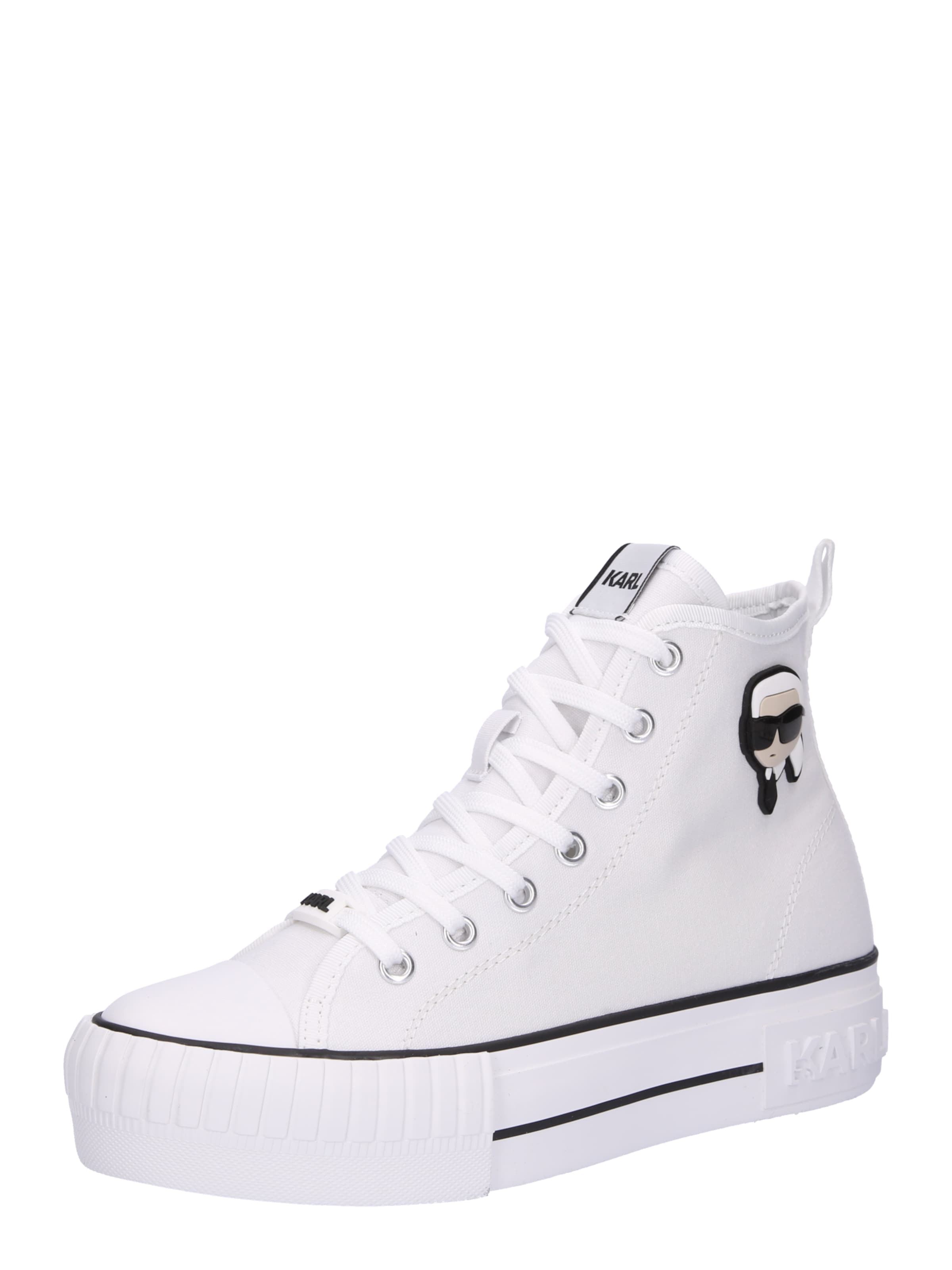 Karl Lagerfeld Кроссовки на платформе в Белый: спереди