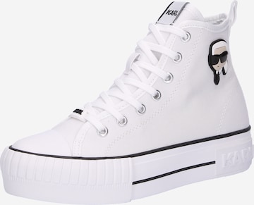 Karl Lagerfeld Sneakers hoog in Wit: voorkant