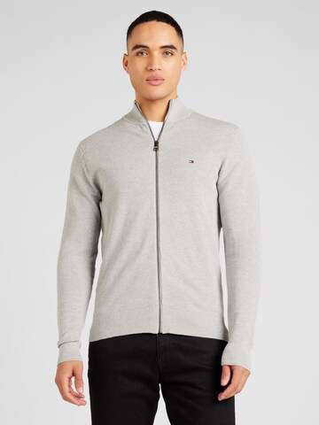 TOMMY HILFIGER Knit cardigan in Grey: front