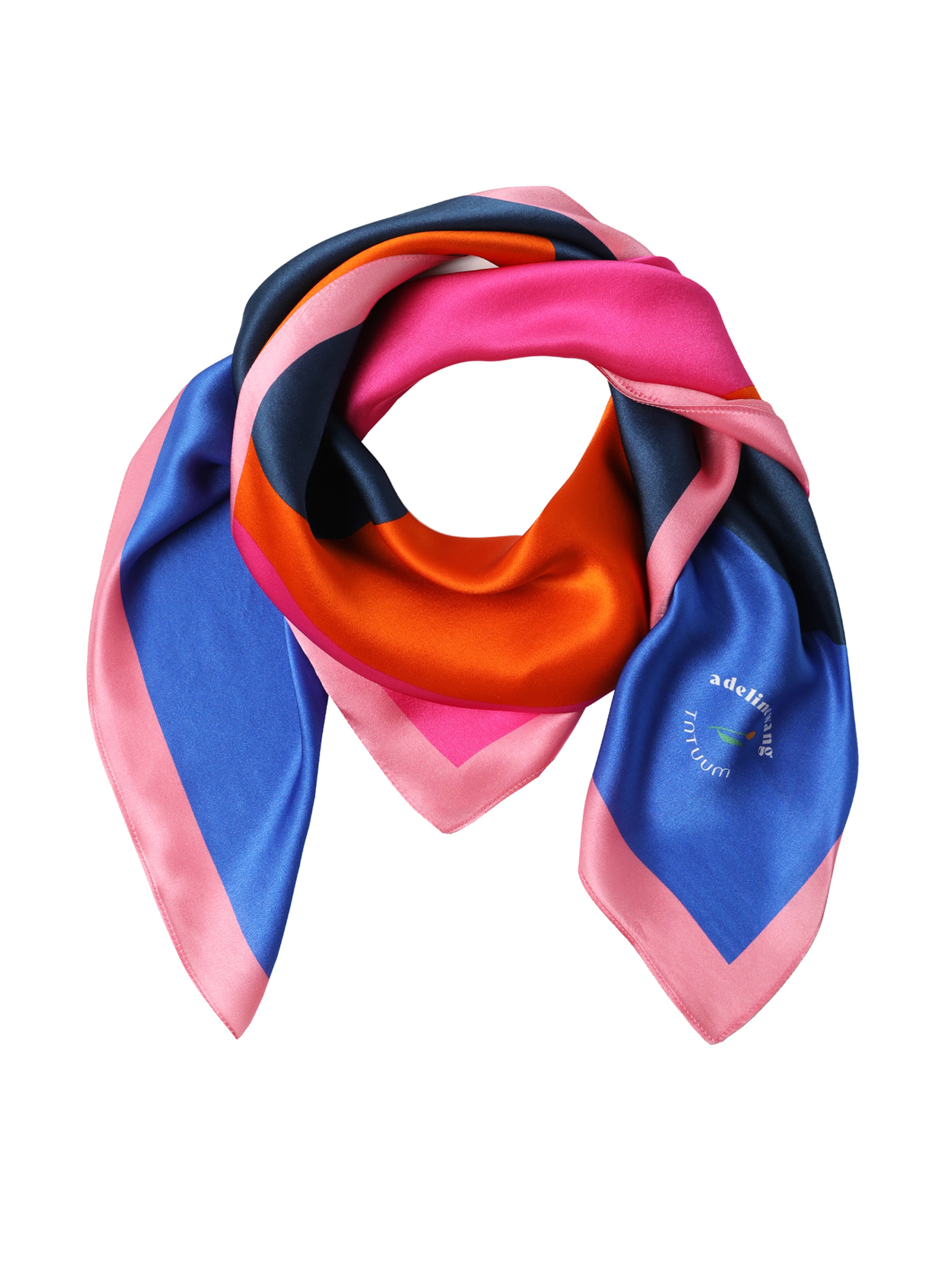 Fular 'Neliz' de la TATUUM pe portocaliu: față