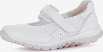 GABOR Ballet Flats with Strap in White: front