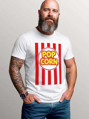 MoonWorks Shirt 'Popcorn'‌‌‌‌ in Weiß: Vorderseite