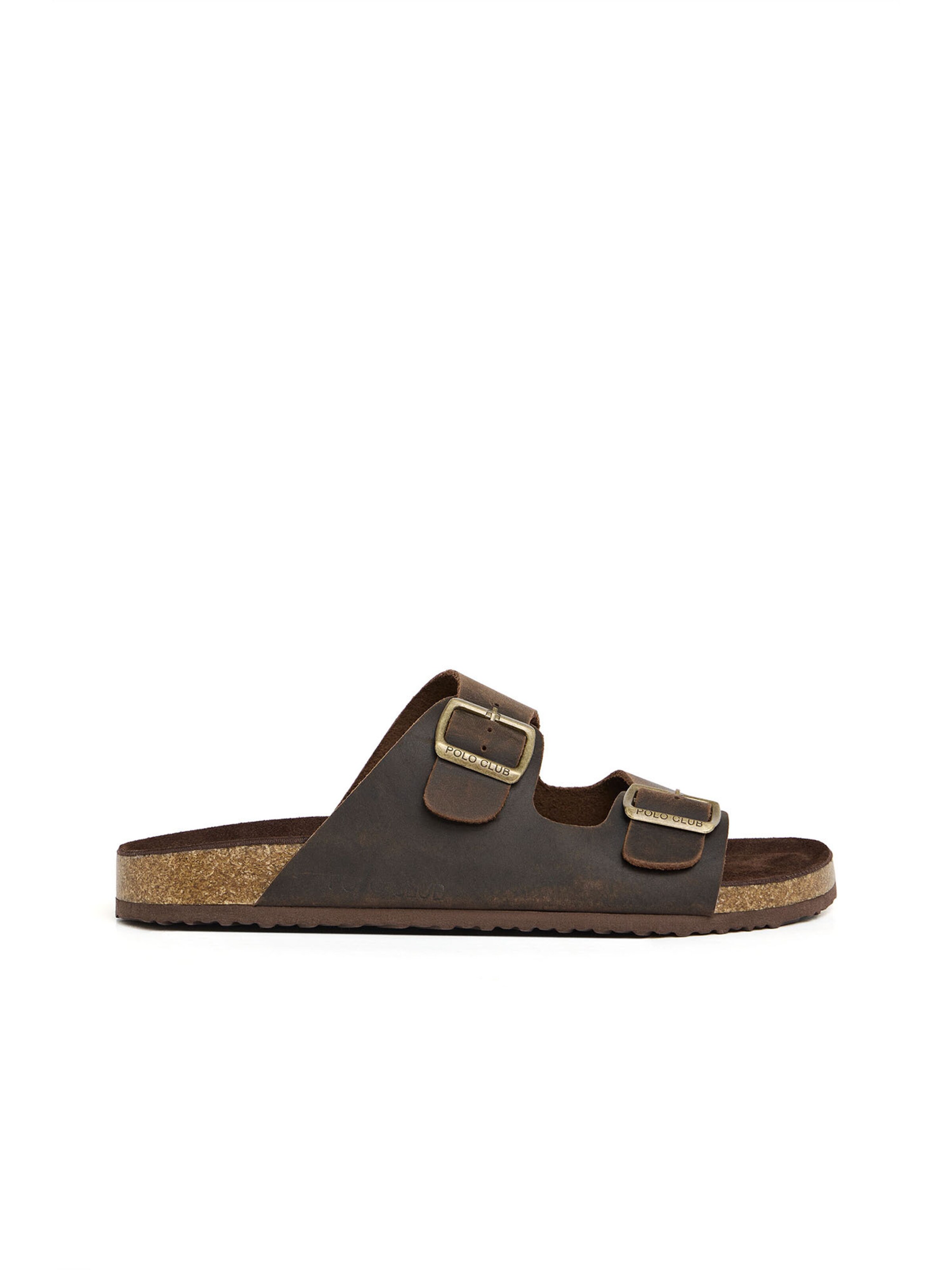 Polo Club Mules in Brown: front