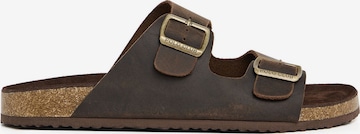 Polo Club Mules in Brown: front
