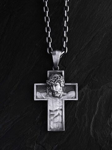 REYTEL - Pingente 'REDEMPTION. JESUS CHRIST' em prata: frente