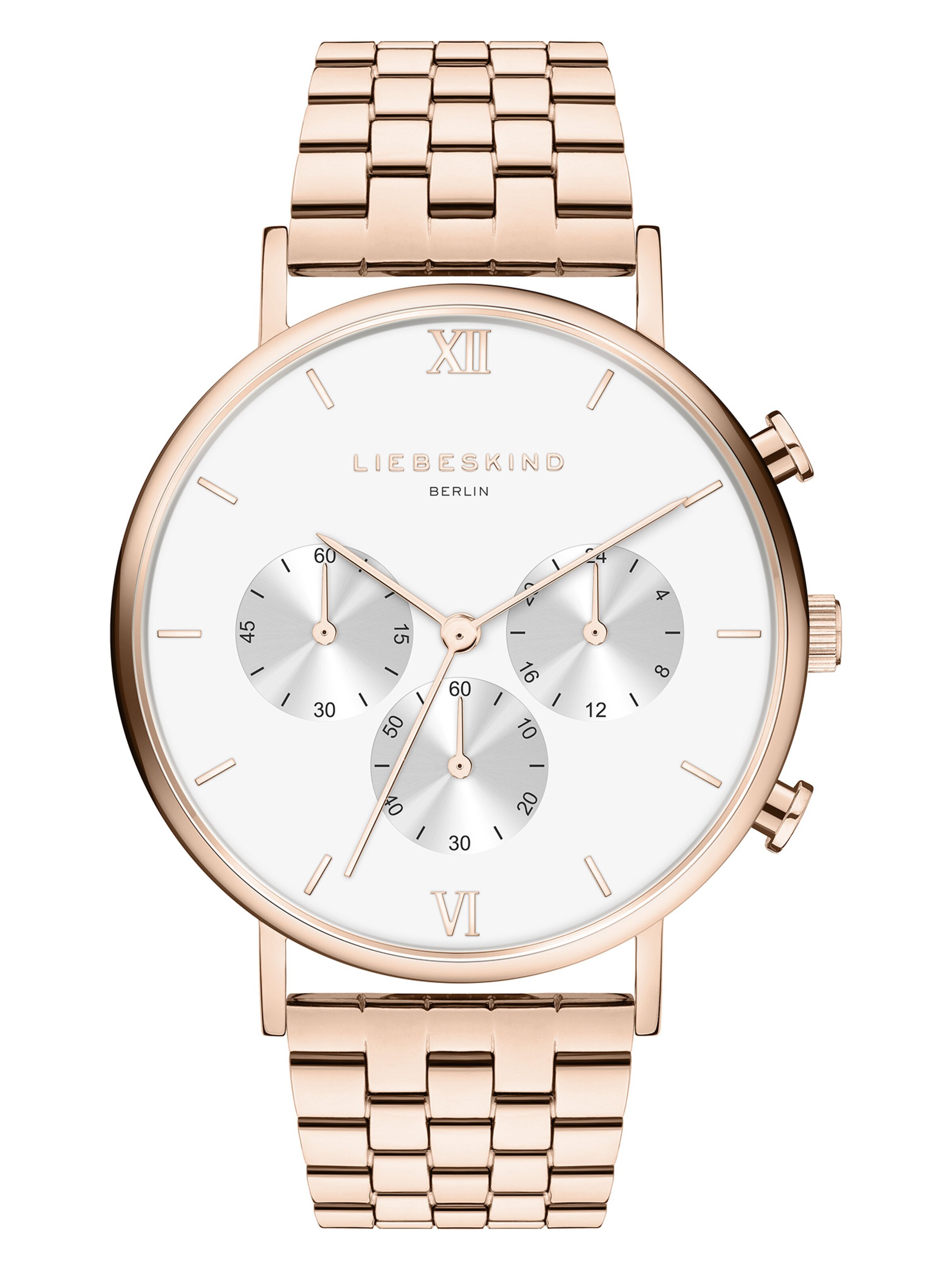 Liebeskind Berlin Uhr in rosegold / weiß, Produktansicht