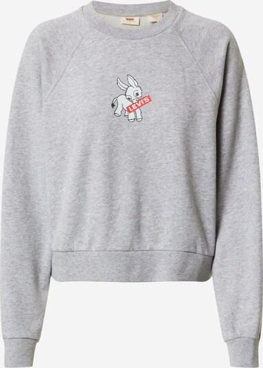 LEVI'S Sweat-shirt en gris chiné / rouge / noir / blanc, Vue avec produit