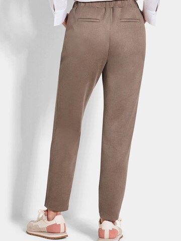 Coupe slim Pantalon 'Louisa' Goldner en marron