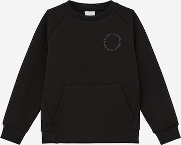 s.Oliver Sweatshirt in Zwart: voorkant