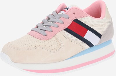 Sneaker bassa Tommy Jeans di colore stucco / blu notte / rosa chiaro / rosso / bianco, Visualizzazione prodotti
