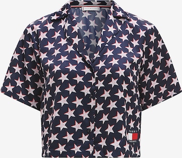 TOMMY HILFIGER Pajama Shirt in Blue: front