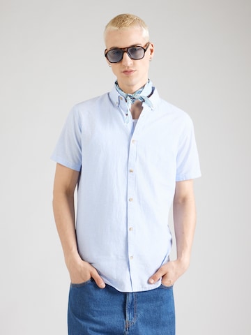 JACK & JONES Слим Рубашка 'JWHSUMMER' в Синий: спереди