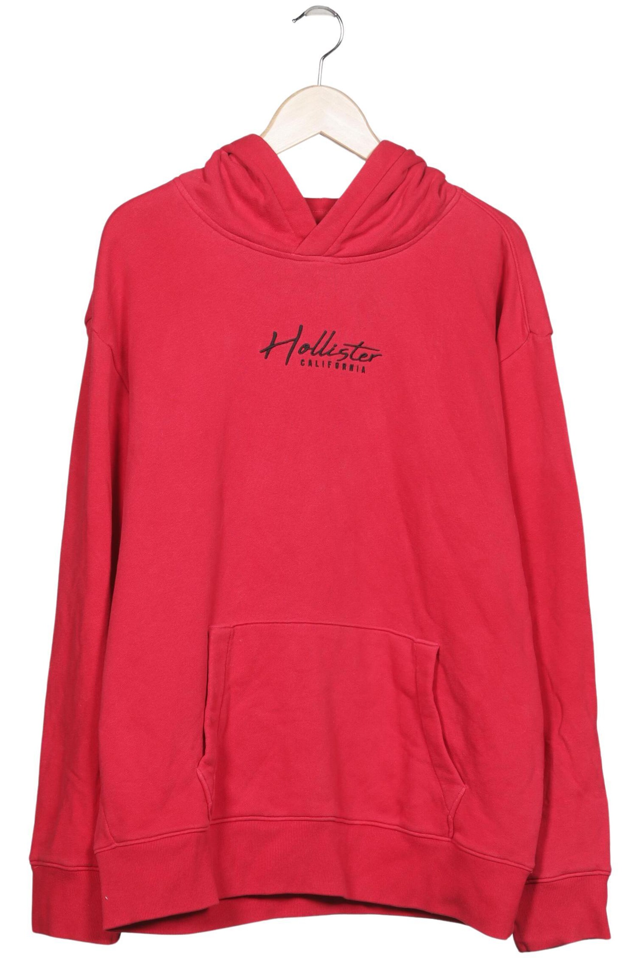 HOLLISTER Sweatshirt & Zip-Up Hoodie in XL in Red: front