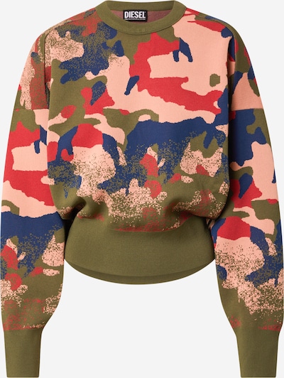 DIESEL Sweater in Navy / Khaki / Pink / Grenadine, Item view