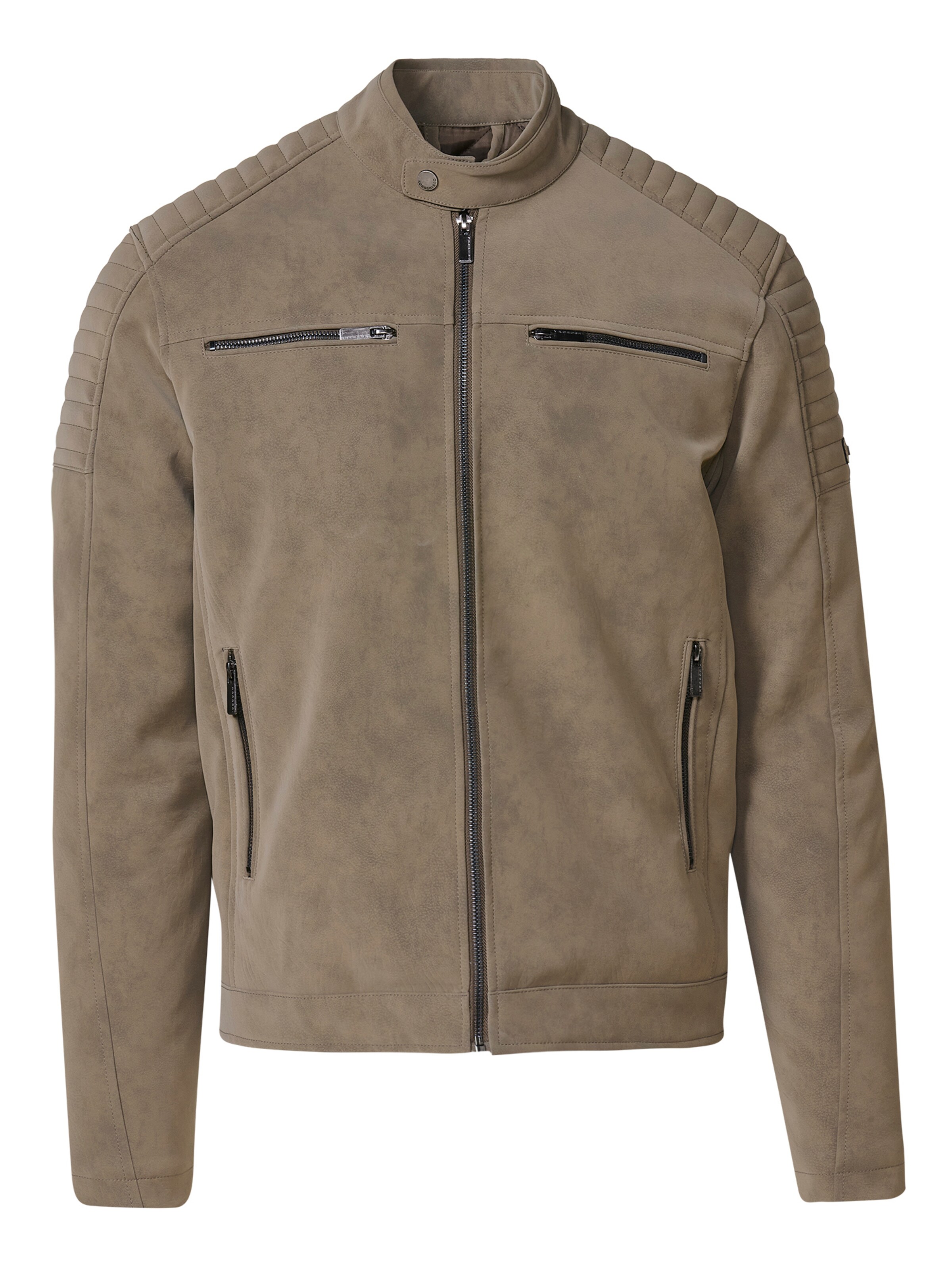 KOROSHI Přechodná bunda – hnědá: přední strana