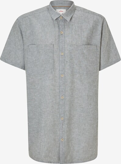 s.Oliver Men Tall Sizes Button Up Shirt in mottled grey, Item view