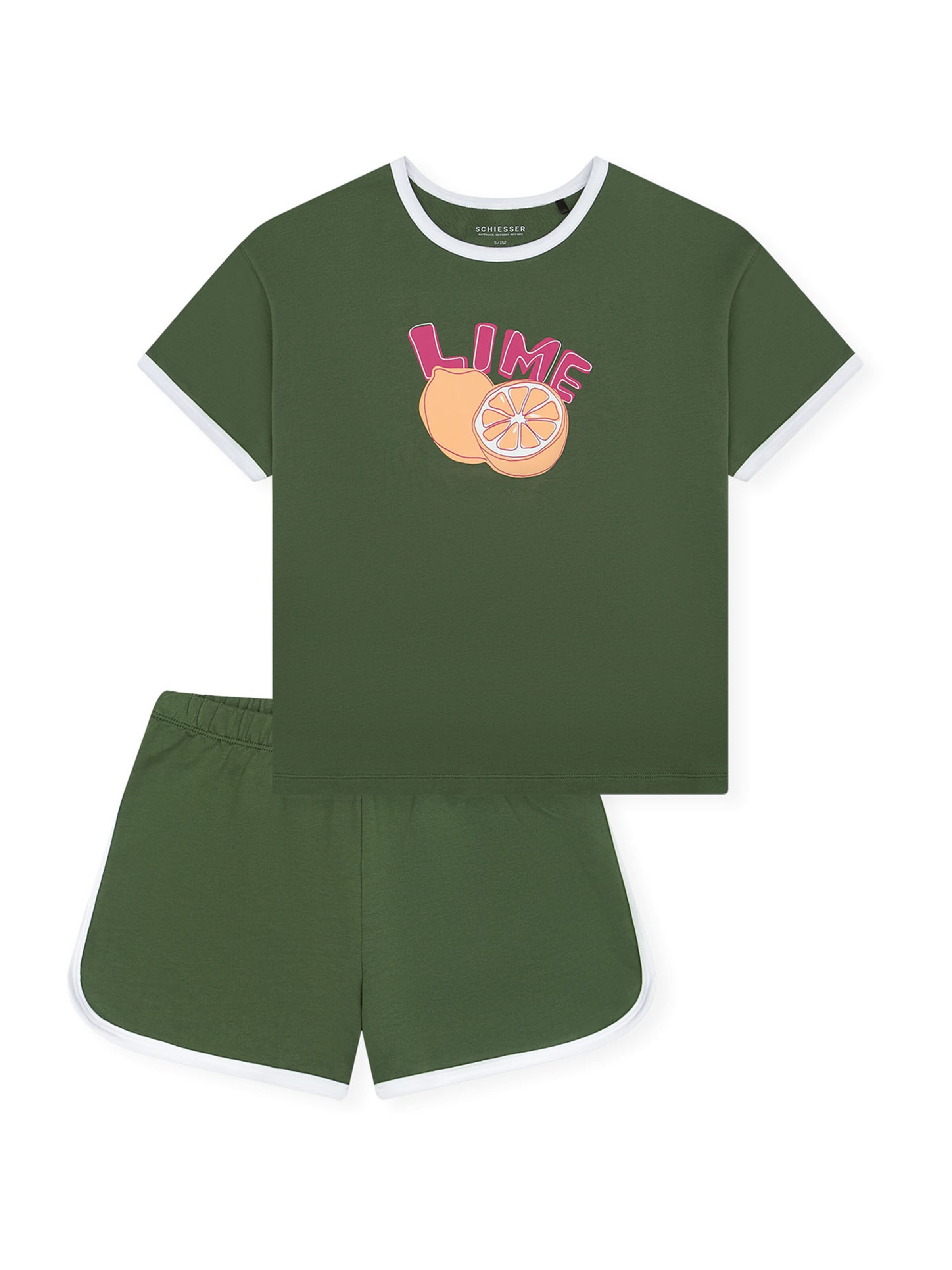 Pyjama ' Teens Nightwear ' SCHIESSER en vert : devant