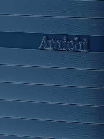 Amichi - Carrito 'AMICHI - Maleta Cabina 55x40x20- Maletas de Viaje - Maletas de Viaje Cabina Apta para Ryannair- Trolley Equipaje para Avion Resistente con 4 Ruedas de 360º y candado TSA' en azul