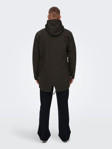 Only & Sons Winter parka in Brown