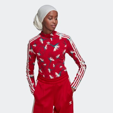 Tricou body 'Thebe Magugu Bodysuit' de la ADIDAS ORIGINALS pe roșu: față