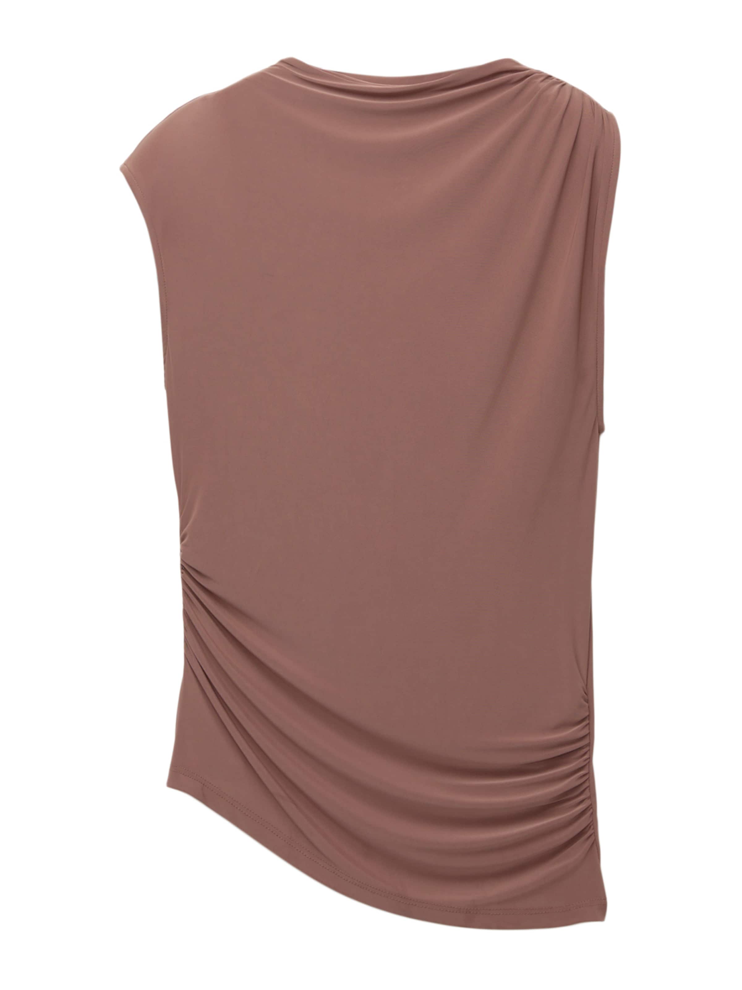 Pull&Bear Top w kolorze brązowy: przód