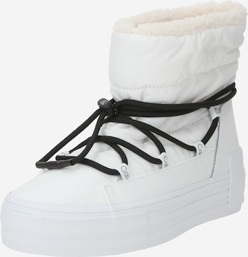 Calvin Klein - Botas de nieve en blanco: frente