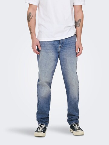 Tapered Jeans 'ONSYOKE' di Only & Sons in blu: frontale