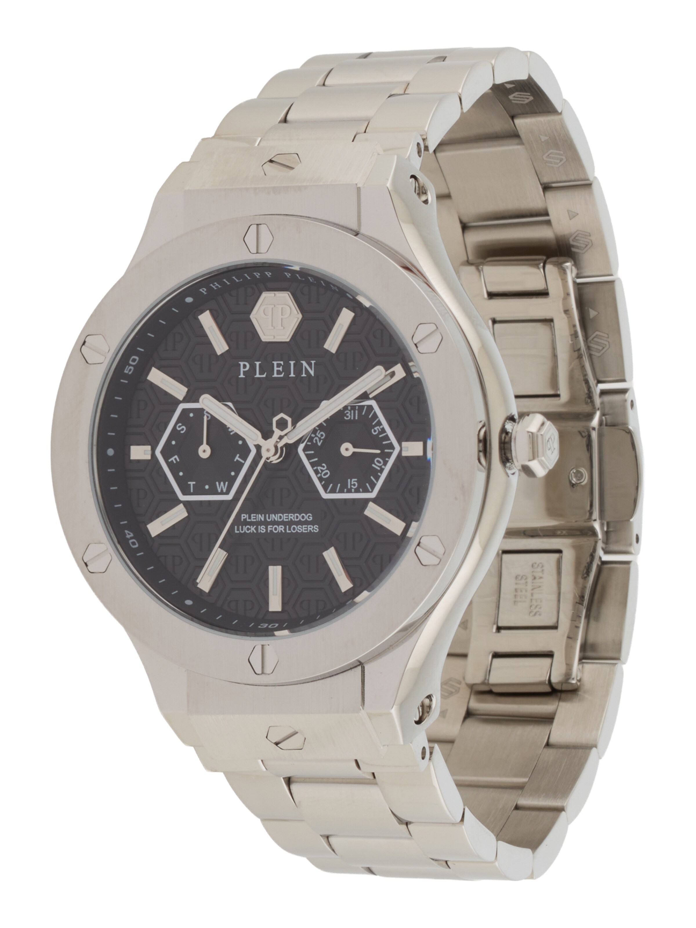 Philipp Plein Analógové hodinky - Strieborná: predná strana