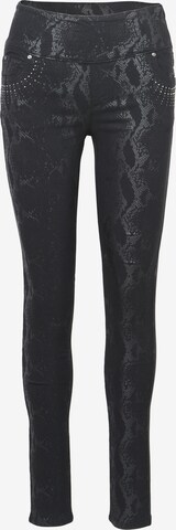 KOROSHI Skinny Broek in Zwart: voorkant