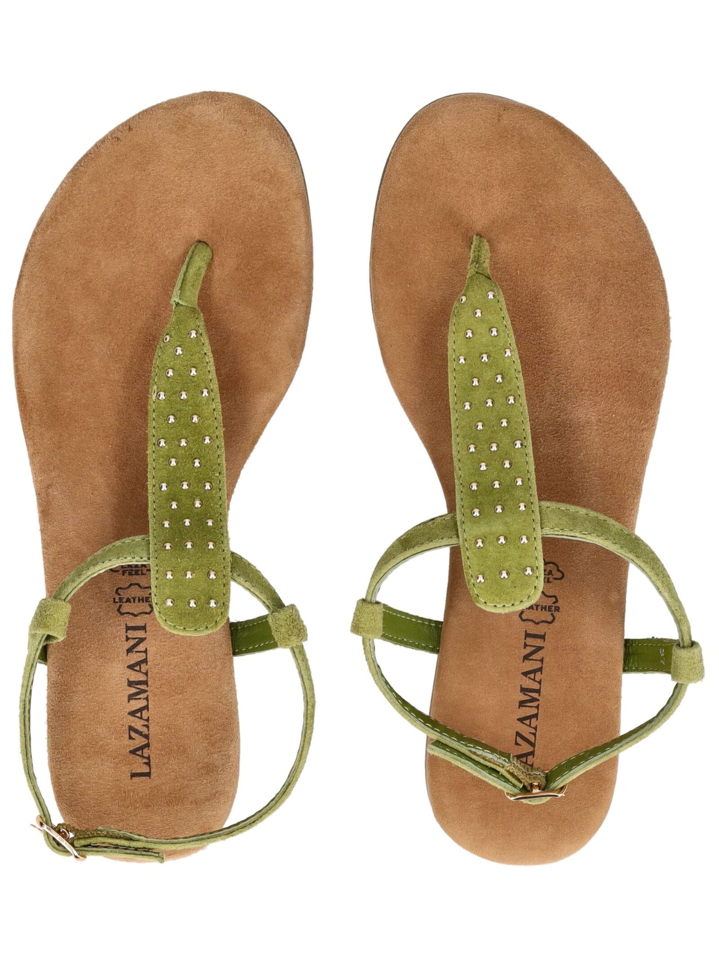 Tongs LAZAMANI en beige