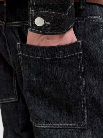 JACK & JONES Zvonové kalhoty Džíny se sklady v pase 'JJITed JJLLoyd' – modrá