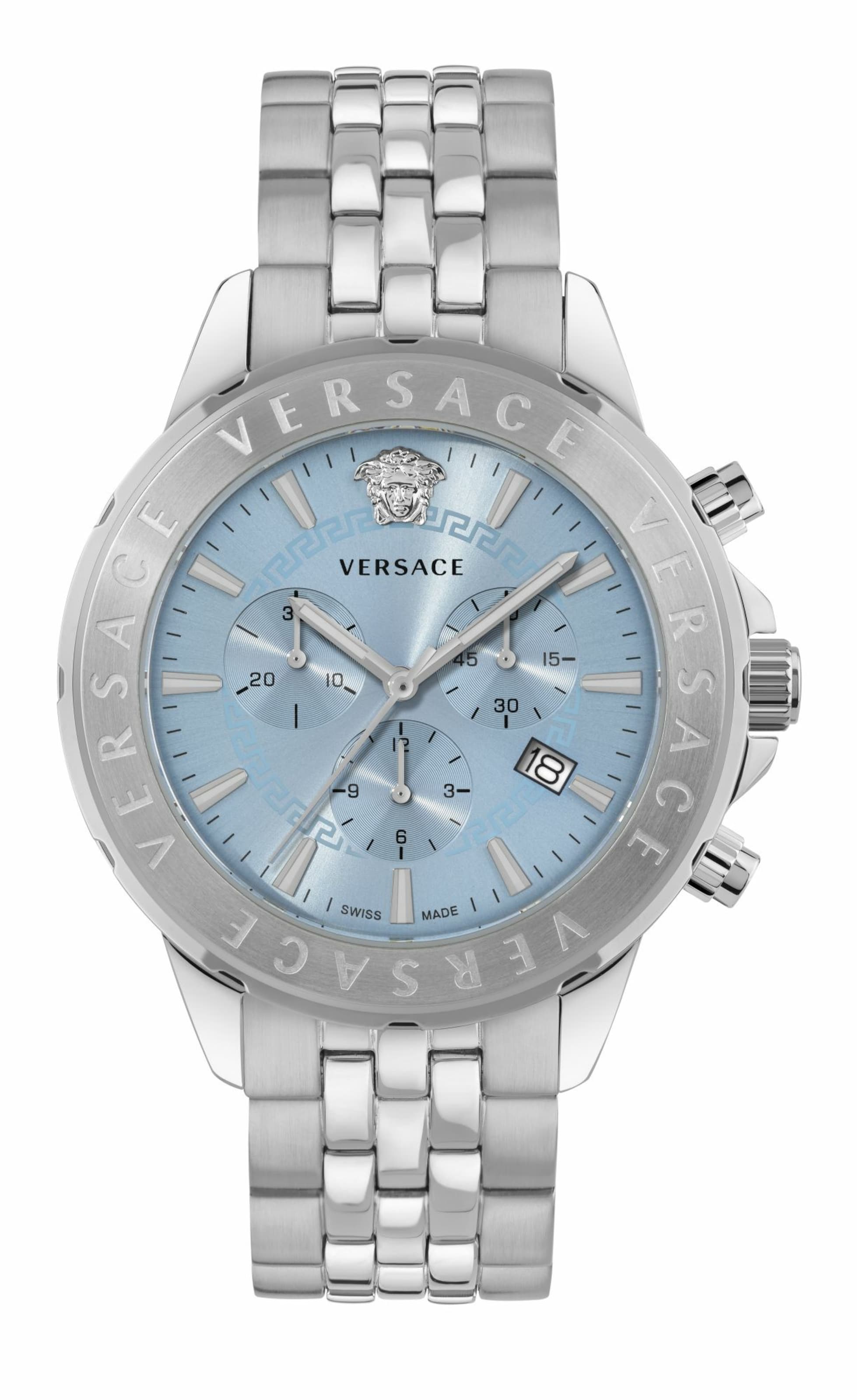 VERSACE Uhr in Silber: Vorderseite