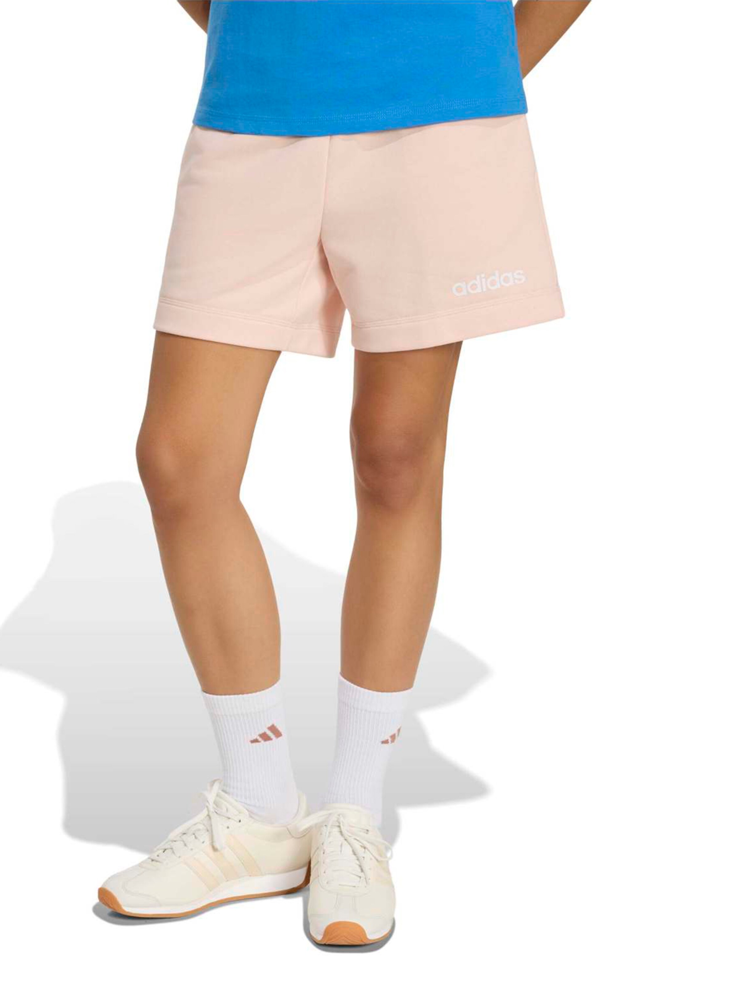 ADIDAS SPORTSWEAR Loose fit Sports trousers 'Essentials' in Pink: front