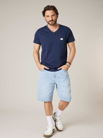 T-Shirt ' VASITO ' Deeluxe en bleu : devant