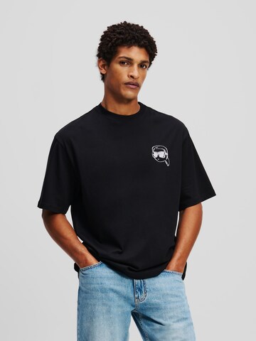 Karl Lagerfeld Shirt 'IKON' in Black: front