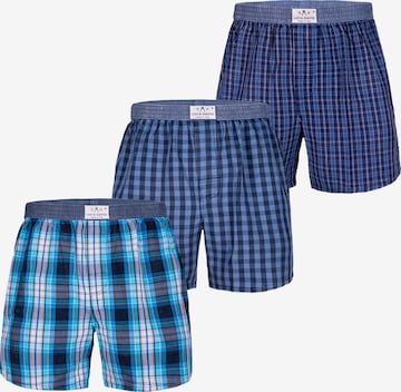 Luca David - Calzoncillo boxer 'Olden Glory' en azul: frente