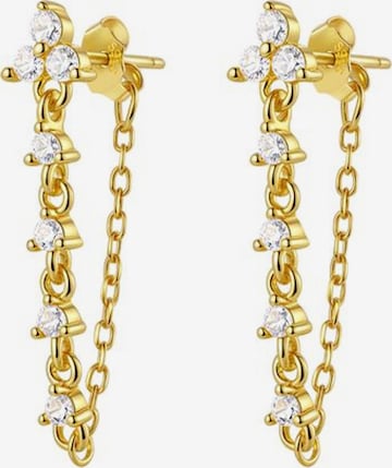 Boucles d'oreilles 'Blossom' Hey Happiness en or : devant