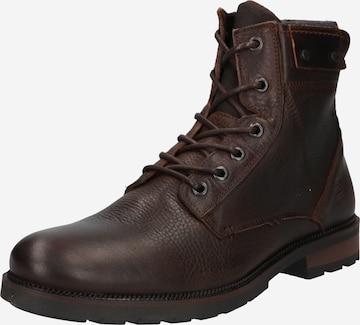 BULLBOXER Lace-Up Boots in Brown: front