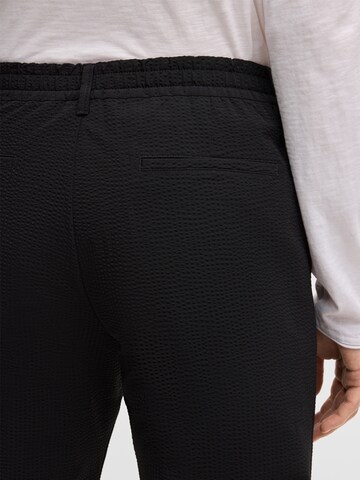 STRELLSON Regular Bundfaltenhose 'Lui' in Schwarz