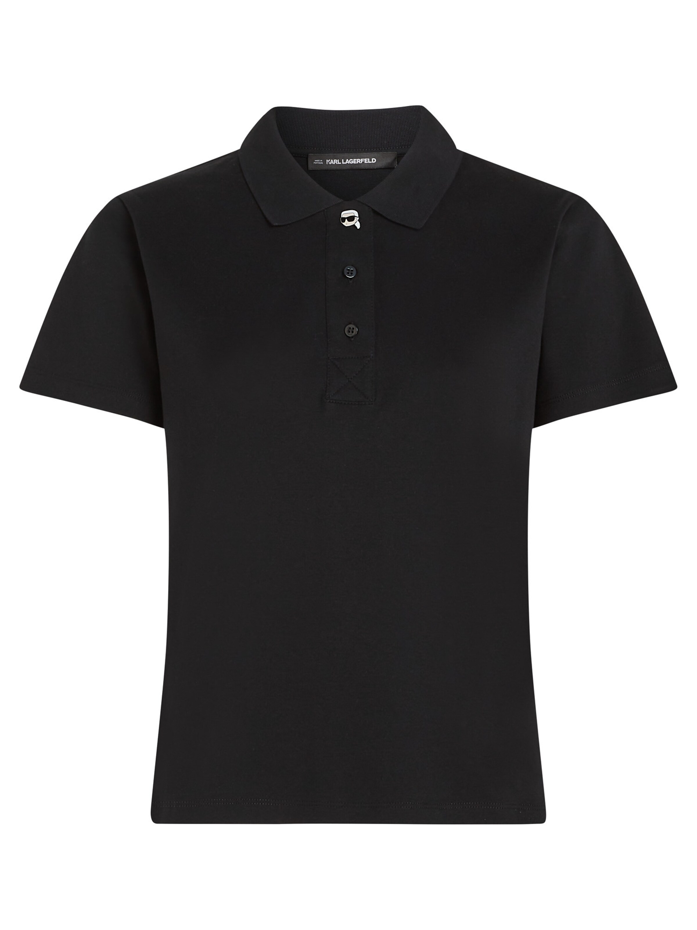 Karl Lagerfeld Тениска 'Ikon' в черно: отпред