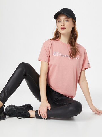 Tricou de la Champion Authentic Athletic Apparel pe roz