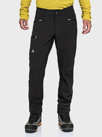 Schöffel Regular Outdoor trousers ' Mountain Pants Style Blaueis MNS ' in Black: front