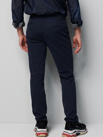 MEYER Slimfit Chinohose in Blau