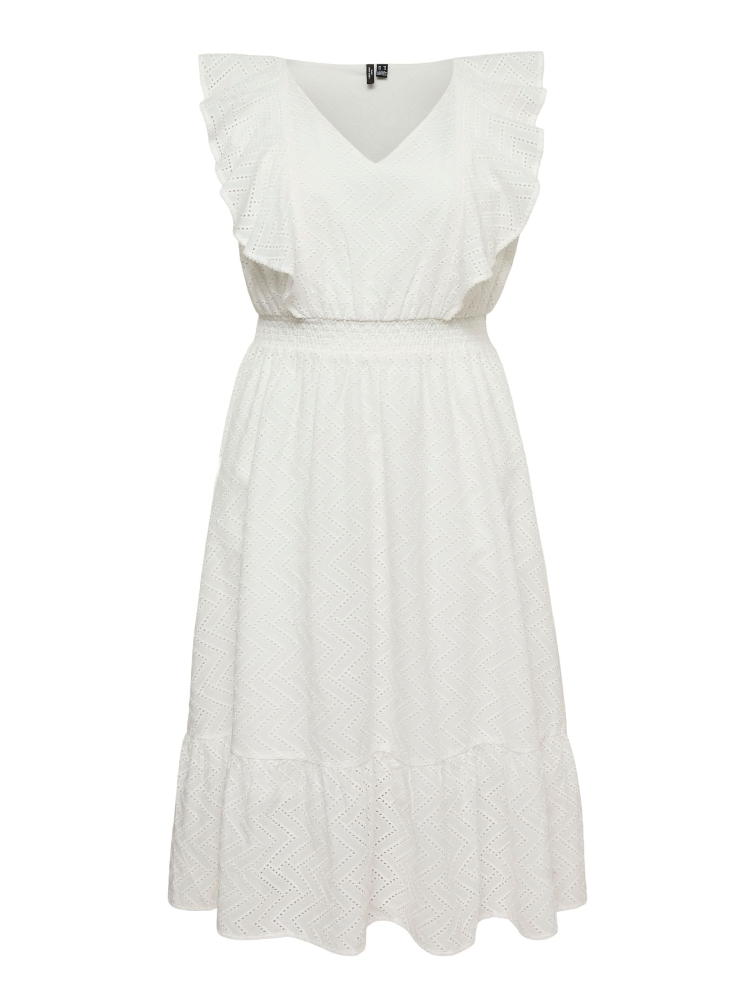 Vero Moda Curve - Vestido de verano 'VMCAnna' en blanco: frente