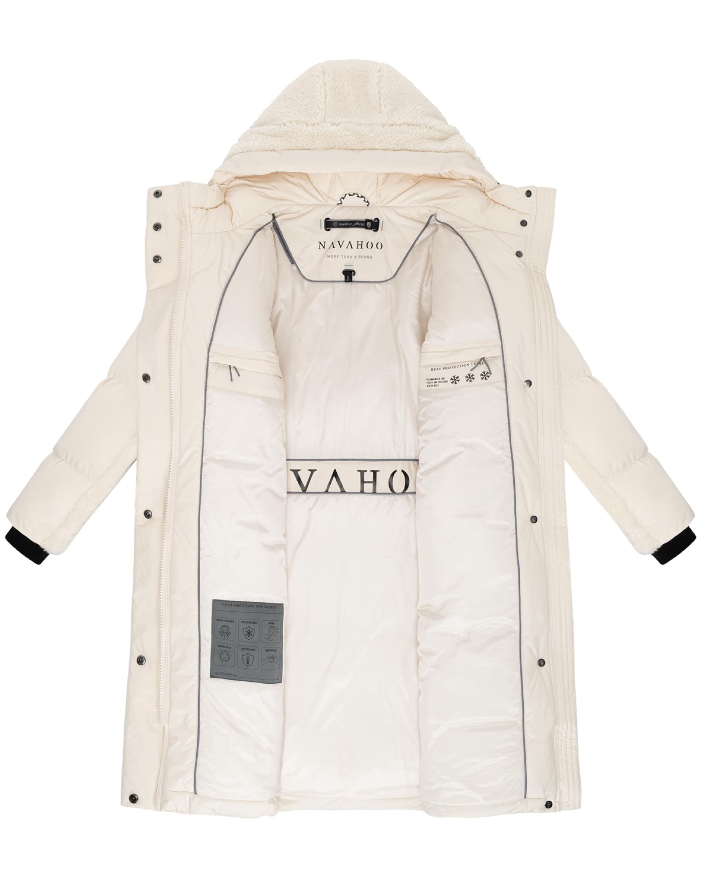 Palton de iarnă de la NAVAHOO pe alb
