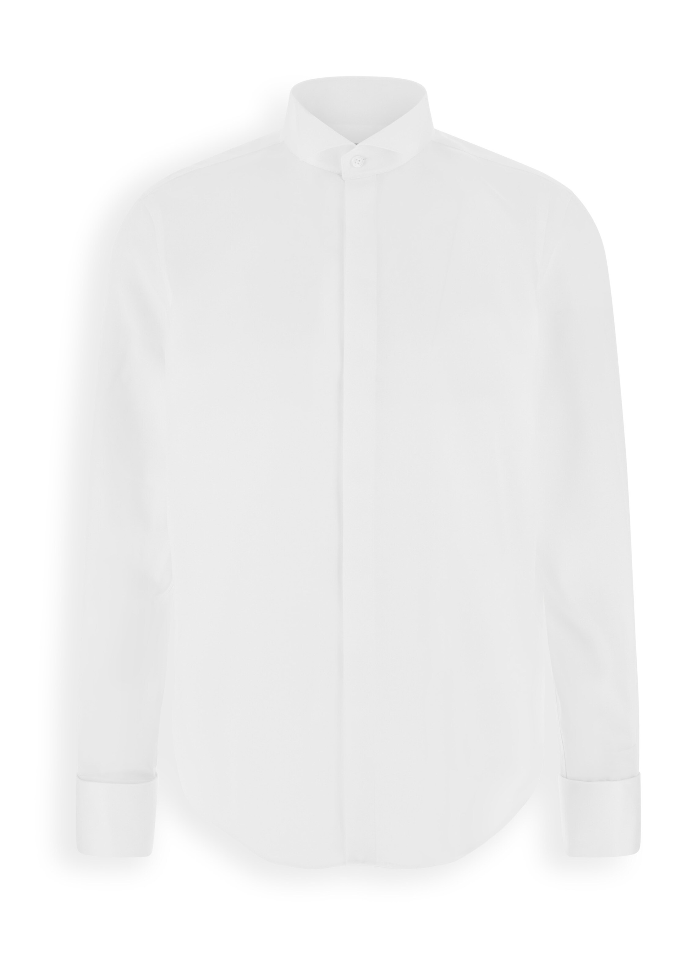 Coupe slim Chemise Boggi Milano en blanc : devant